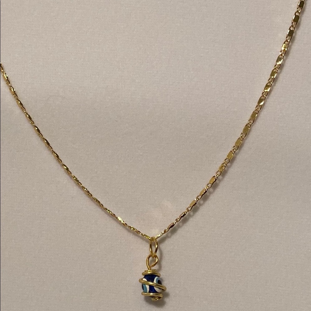 Dainty evil eye necklace